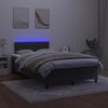 vidaXL Sommier &agrave; lattes de lit avec matelas et LED Noir 120x200 cm