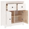 vidaXL Buffet blanc 70x35x80 cm bois massif de pin