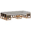 vidaXL Ensemble de canap&eacute;s d'ext&eacute;rieur 11 pcs Naturel et Gris clair