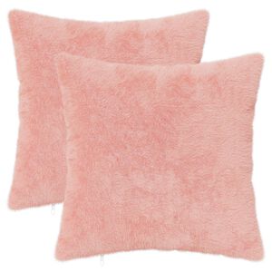 vidaXL Housse de coussin 2 pc HEERLEN Rose 35 x 35 cm