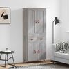 vidaXL Buffet haut Sonoma gris 69,5x34x180 cm Bois d'ing&eacute;nierie