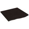 vidaXL &Eacute;tag&egrave;re murale marron fonc&eacute; 60x60x2 cm bois ch&ecirc;ne massif trait&eacute;