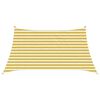 vidaXL Voile d'ombre 3 / 4 x 2 m HDPE Rectangulaire Jaune et blanc