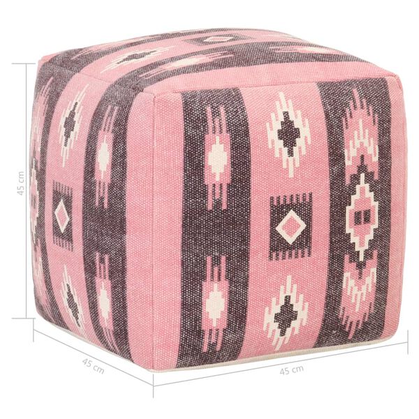 vidaXL Pouf Design imprim&eacute; Rose 45x45x45 cm Coton