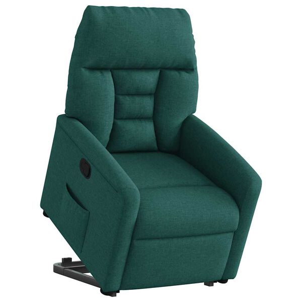 vidaXL Fauteuil inclinable vert fonc&eacute; tissu