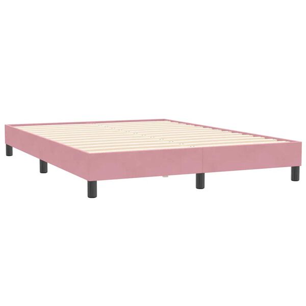 vidaXL Cadre de lit sans matelas rose 140x210 cm velours