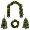vidaXL Ensemble de mini sapins de No&euml;l 60 cm 125 LED Blanc chaud PVC