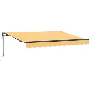 vidaXL Auvent r&eacute;tractable Sable 400 &times; 350 cm Tissu et Aluminium