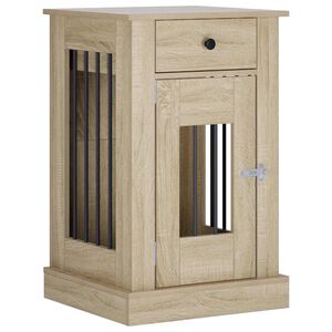 vidaXL Meuble de cage pour chien Ch&ecirc;ne Sonoma 50 x 47,5 x 80 cm