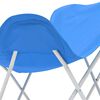vidaXL Chaise de camping pliable Forme de papillon lot de 2 Bleu