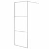 vidaXL Paroi de douche Argent&eacute; 80x195 cm Verre ESG transparent