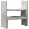 vidaXL Organisateur de bureau r&eacute;glable gris b&eacute;ton bois d'ing&eacute;nierie