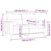 vidaXL Canapé 2 places avec oreillers gris foncé 120 cm tissu