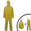 vidaXL Combinaison de pluie 2 pcs imperm&eacute;able r&eacute;sistante &agrave; capuche L