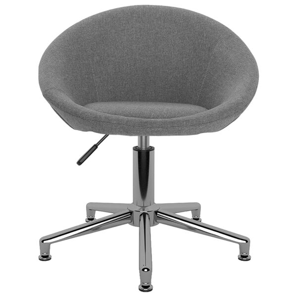 vidaXL Chaises pivotantes &agrave; manger lot de 4 gris clair tissu