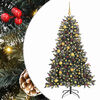 vidaXL Sapin de No&euml;l artificiel Vert 180 cm PVC, plastique et acier
