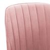 vidaXL Chaise pivotante de salle &agrave; manger Rose Velours