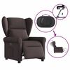 vidaXL Fauteuil inclinable &eacute;lectrique Marron fonc&eacute; Tissu