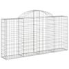 vidaXL Paniers &agrave; gabions arqu&eacute;s 4 pcs 200x30x100/120 cm Fer galvanis&eacute;