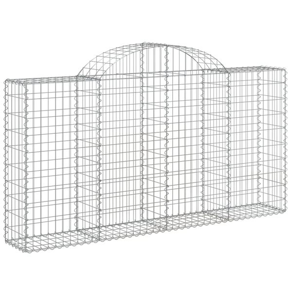 vidaXL Paniers &agrave; gabions arqu&eacute;s 4 pcs 200x30x100/120 cm Fer galvanis&eacute;