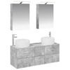 vidaXL Ensemble de mobilier de salle de bain 5 pcs Gris b&eacute;ton