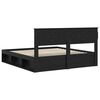 vidaXL Cadre de lit avec matelas Noir 200 x 200 cm Bois de pin massif