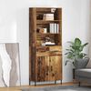 vidaXL Haut Armoire Bois Ancien 69,5 x 32,5 x 180 cm Bois d'ing&eacute;nierie