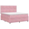 vidaXL Lit boxspring avec matelas Rose 160 x 200 cm Velours