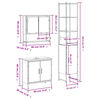vidaXL Ensemble de meubles de salle de bain 3 pcs Sonoma gris
