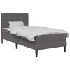 vidaXL Cadre de lit avec matelas Gris 90 x 200 cm Simili cuir