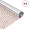 vidaXL Film Miroir Autoadh&eacute;sif 60 x 150 cm 2 pi&egrave;ces Argent&eacute; PET