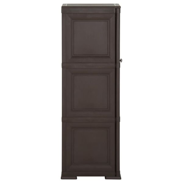 vidaXL Armoire en plastique 40x43x125 cm Design de bois Marron