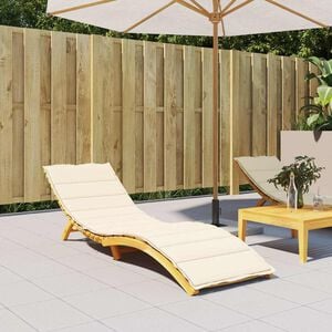 vidaXL Coussin de chaise longue cr&egrave;me 200x50x3 cm tissu oxford