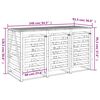 vidaXL Abri pour poubelle triple sur roulettes marron miel bois pin