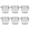 vidaXL 6 pcs Pots de conservation avec couvercle clipsable 340 ml
