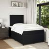 vidaXL Sommier &agrave; lattes de lit avec matelas noir 120x190 cm velours
