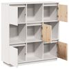 vidaXL Buffet Blanc 110,5x35x117 cm Bois massif de pin
