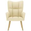 vidaXL Chaise de relaxation Crème Tissu