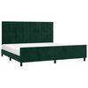 vidaXL Cadre de lit sans matelas vert fonc&eacute; 200x200 cm velours
