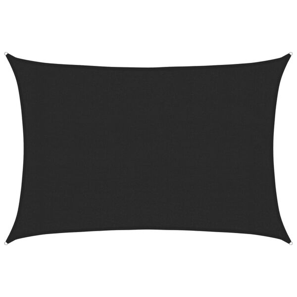 vidaXL Voile d'ombrage 160 g/m&sup2; Noir 3x4 m PEHD