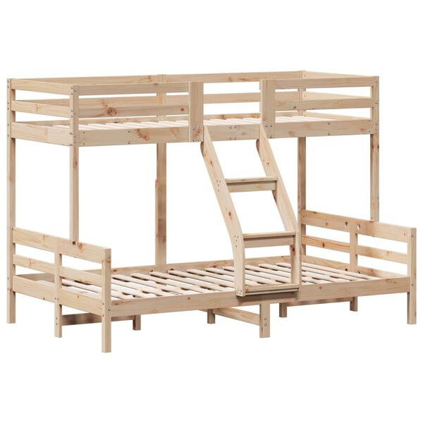 vidaXL Lit superpos&eacute; sans matelas 80x200/120x200 cm bois massif