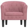 vidaXL Fauteuil rose velours