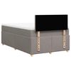 vidaXL Sommier à lattes de lit avec matelas taupe 120x190 cm tissu
