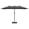 vidaXL Parasol de jardin Anthracite 385 x 209 x 244 cm Polyester