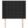 vidaXL T&ecirc;te de lit avec oreilles Noir 93x16x118/128 cm Similicuir