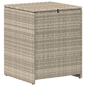 vidaXL Bo&icirc;te &agrave; coussins Gris clair 55 x 55 x 69 cm polyrotin
