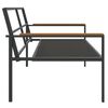 vidaXL Salon de jardin avec coussins 3 pcs anthracite acier