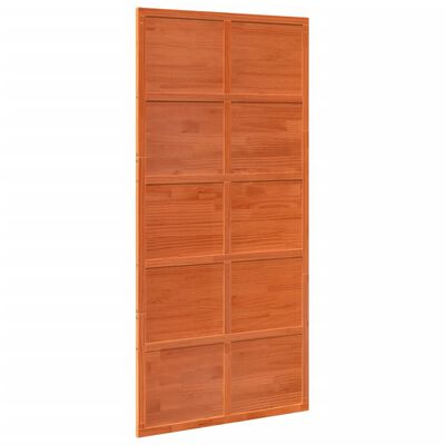 vidaXL Porte de grange marron cire 100x208 cm bois massif de pin