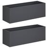 vidaXL Cache-pot de jardin 2 pc Anthracite 40 x 20 x 20 cm