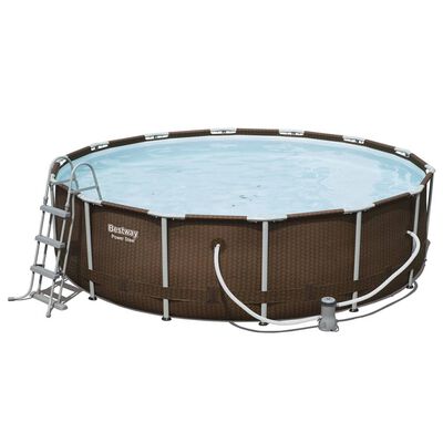 Bestway Jeu de piscine avec cadre en acier rond 427x107 cm 56664